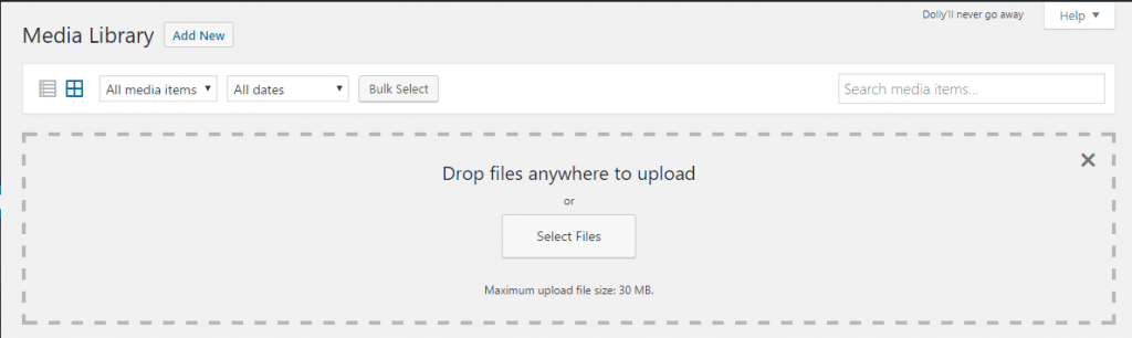 upload file size in WP