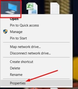 my pc properties