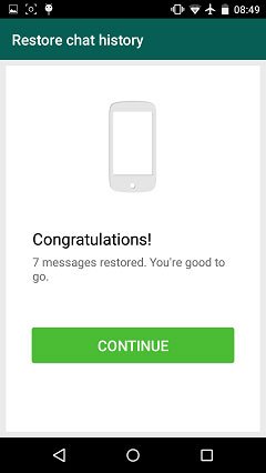 whatsapp backup android restore restoring iphone tenoblog chats finishes
