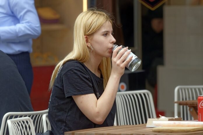 water drinking girl water drinking girl