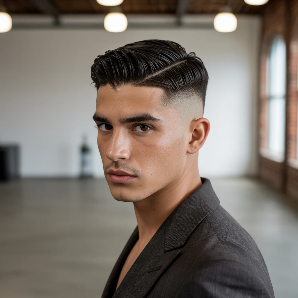 Low Taper with Side Part
