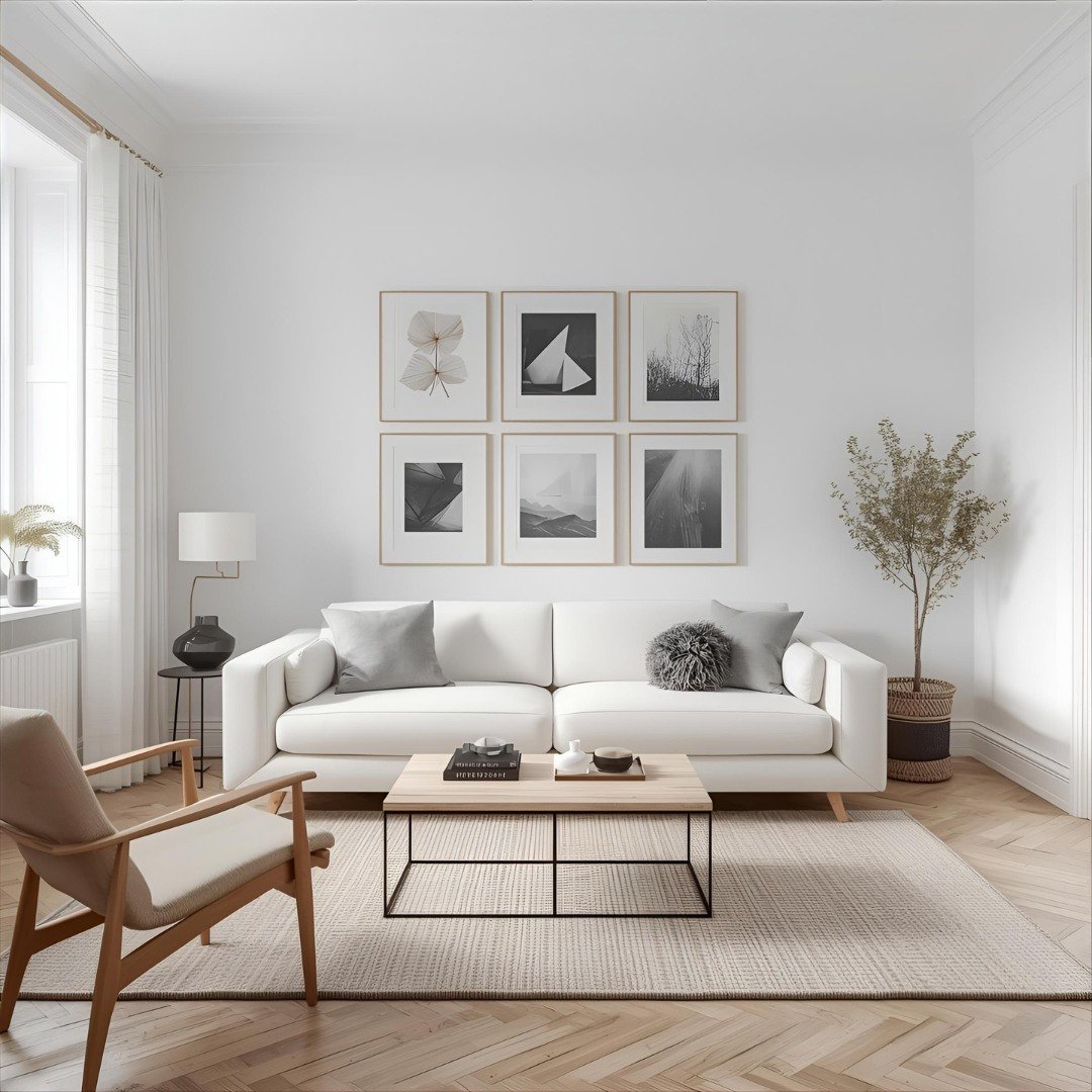 Balanced Black and White Gallery Wall