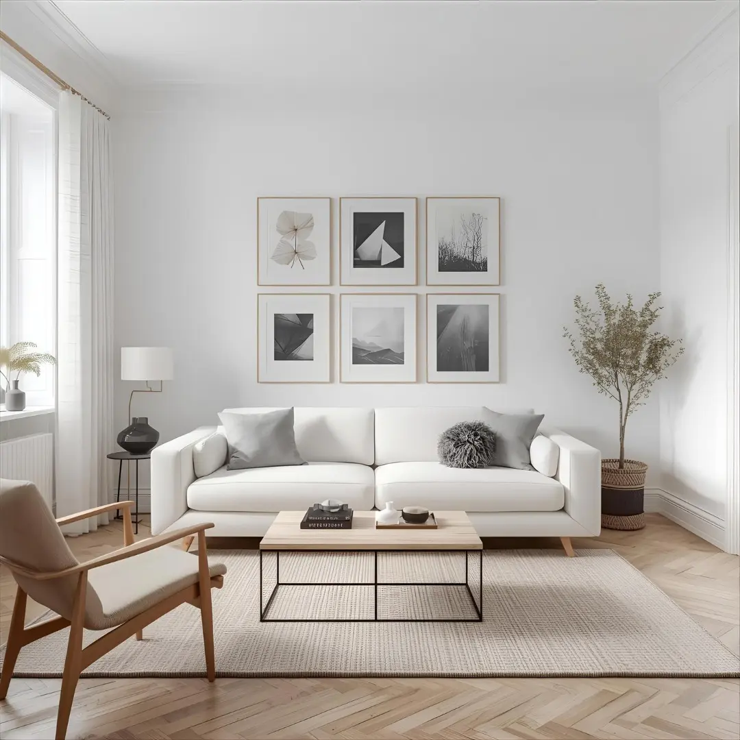 Balanced Black and White Gallery Wall