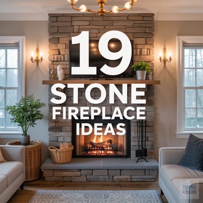 19 Stone Fireplace Ideas Stone Fireplace Ideas